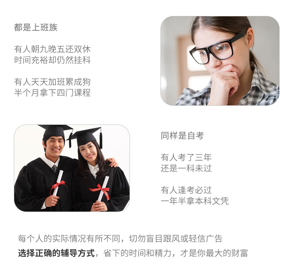 自考生备考现状:大部分考生在自考生涯中或多或少会遇到以下难题,导致通过率偏低。